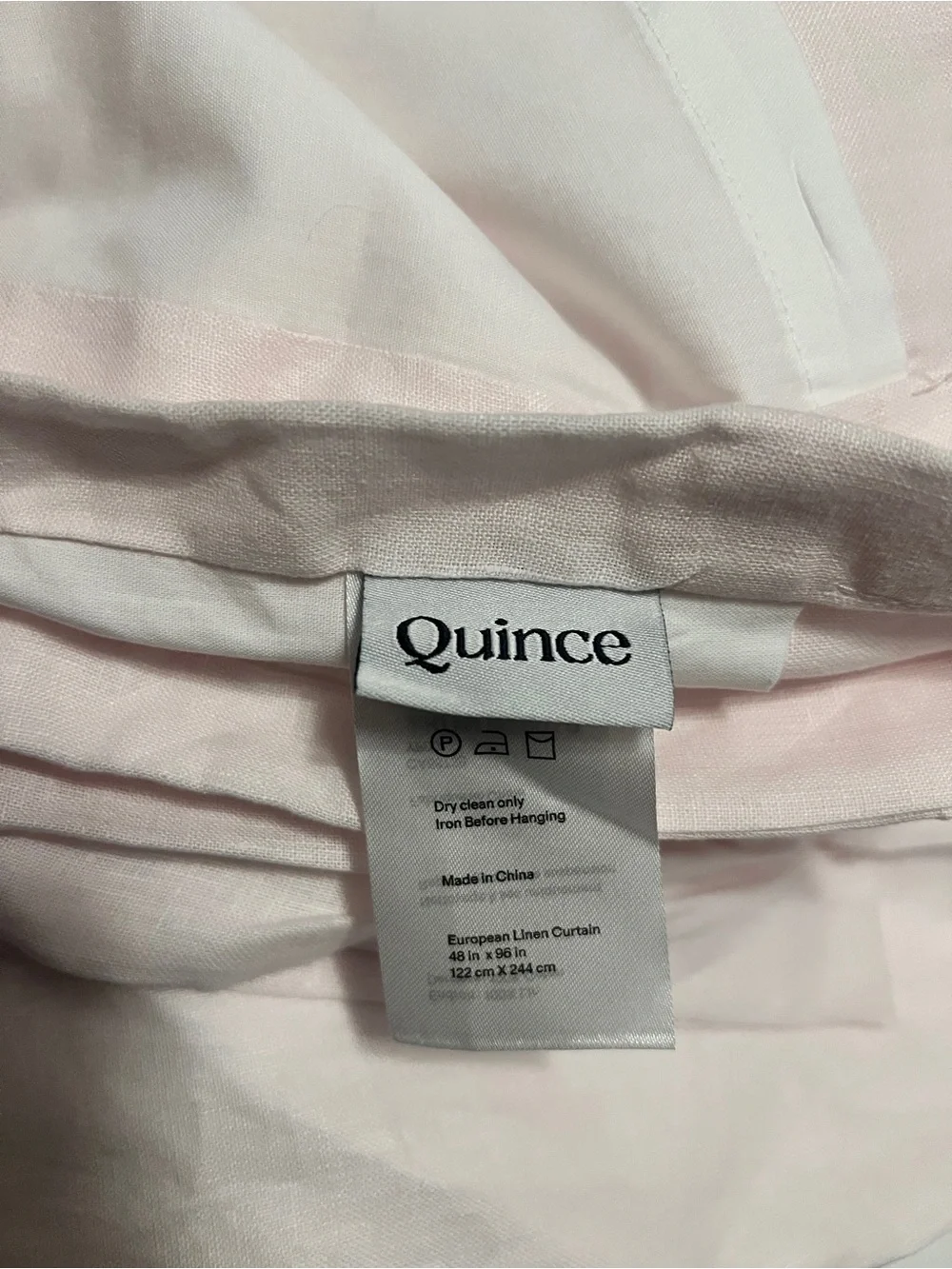 Quince European Linen Curtain Panel in Vintage Blush
